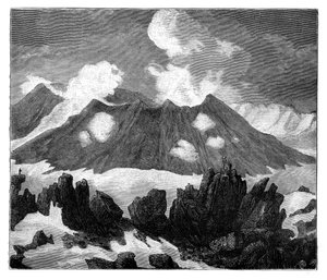 Le cratère du volcan Hekla, Islande, vers 1890 - Unbekannt