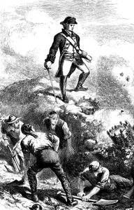 La défense de Breeds Hill, Prescott dans la redoute, 1775 vers 1880