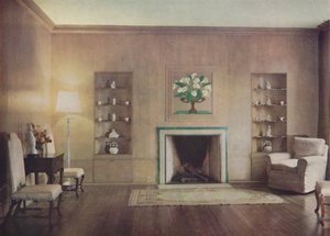 Le salon de la maison de Lord Vernon, conçu par Oliver Hill, F.R.I.B.A., Londres, 1935