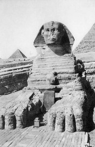 Le Sphinx excavé, Le Caire, Égypte (années 1920)