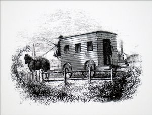 Le premier wagon de passagers construit par George Stephenson - Unbekannt