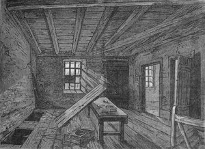 Le grenier utilisé par les conspirateurs de Cato Street, Londres, 1820, 1878