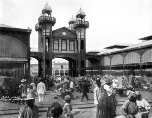 Le marché, Port-au-Prince, Haïti, 1926