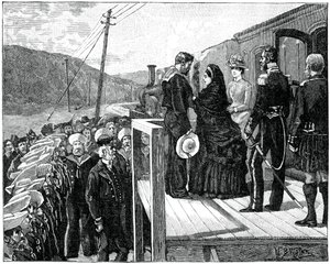 La reine remettant la médaille Albert au garde-côte George Oatley