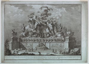 La représentation du mont Etna avec la forge de Vulcain - Unbekannt