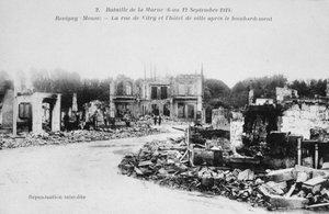 Les ruines de Revigny, France, Bataille de la Marne, Première Guerre mondiale, 1914