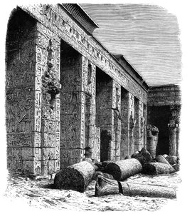 Les ruines du Palais de Ramsès III, Medinet Habu, Haute-Égypte, vers 1890 - Unbekannt