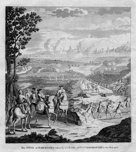 Le siège de Barcelone pris par le comte de Peterborough en 1705