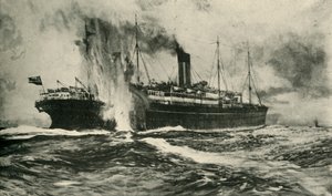 Le naufrage du SS Arabic, Première Guerre mondiale, 19 août 1915, vers 1920 - Unbekannt
