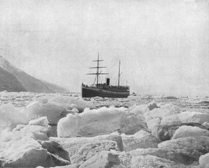 Le vapeur Queen, Glacier Bay, Alaska, USA, vers 1900