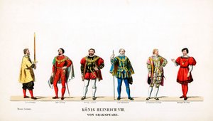 Costumes de théâtre pour la pièce de Shakespeare, Henry VIII, 19ème siècle - Unbekannt