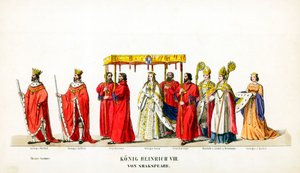 Costumes de théâtre pour la pièce de Shakespeare, Henry VIII, 19ème siècle