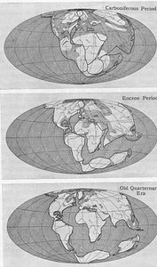 Théorie de la dérive des continents, 1922
