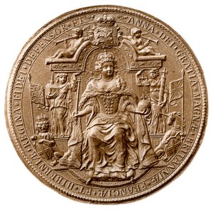 Troisième Grand Sceau de la Reine Anne, avers, 1702-1714