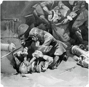 Thomas Blood tentant de voler les Joyaux de la Couronne de la Tour de Londres en 1671