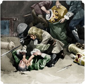 Thomas Blood tentant de voler les joyaux de la couronne de la Tour de Londres en 1671, 1937 - Unbekannt