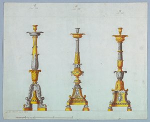Trois conceptions pour chandeliers - Unbekannt