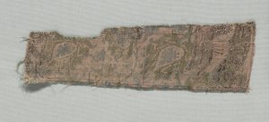Trois fragments de soie gothique italienne