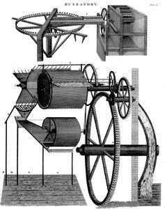 Machine à battre par Andrew Meikle, inventeur et meunier écossais, 1811 - Unbekannt