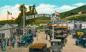 Tijuana, Mexique - Ligne de frontière internationale, vers 1939