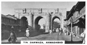 Tin Darwaza, Ahmadabad, Gujarat, Inde, vers 1925