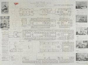 Plan du pont de première classe du Titanic, 1911 - Unbekannt