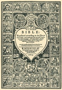 Page de titre de la Bible de Genève, 1614, 1943