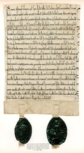 Titre de propriété des terrains entourant le Guildhall, City de Londres, vers 1182-1201, 1886 - Unbekannt