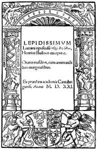 Page de titre de Lucian, 1521, 1893 - Unbekannt