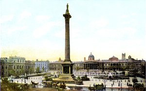 Trafalgar Square et la colonne de Nelson, Londres, 20e siècle