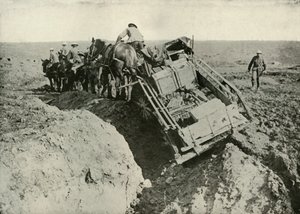 Difficultés de transport au front, 1919