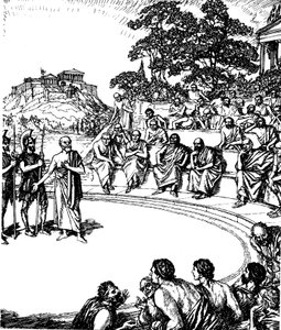 Procès de Socrate, philosophe grec ancien, 399 av. J.-C., 19e siècle - Unbekannt