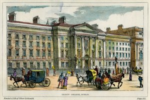 Trinity College, Dublin, Irlande, vers 1880
