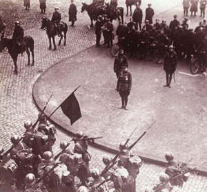 Troupes en marche, Aix-la-Chapelle, Allemagne, c1914-c1918 - Unbekannt