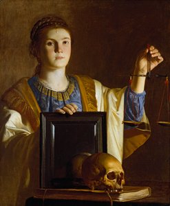 La Vérité présentant un miroir aux vanités du monde, vers 1620-1630 - Unbekannt