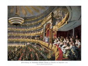 Tsar Alexandre II au Théâtre Bolchoï, Moscou, Russie