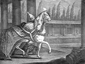 Cheval arabe du sultan turc, 1722