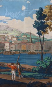Deux panneaux joints : Les vues de Lyon, France, première édition