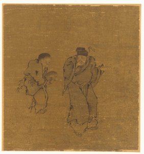 Deux figures masculines avec un crapaud, dynastie Ming ou Qing, 17ème siècle - Unbekannt