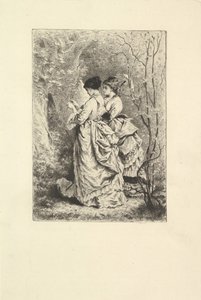 Deux jeunes dames dans un jardin, 1873-74