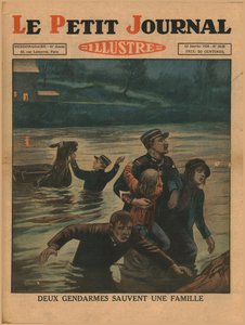 Deux policiers sauvent une famille, 1930 - Unbekannt