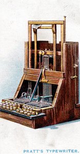 Machine à écrire brevetée par John Pratt en 1866, 1915 - Unbekannt