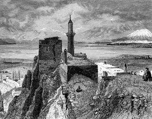 Lac de Van et forteresse, 19e siècle