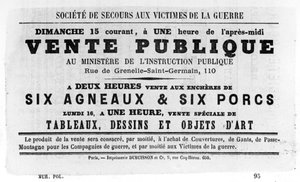 Vente Publique, des affiches politiques françaises de la Commune de Paris, mai 1871 - Unbekannt