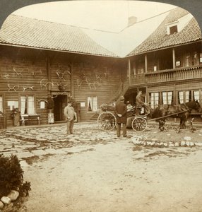 Hôtel Victoria, orné de bois de renne, à Kongsberg, en Norvège sauvage, vers 1905 - Unbekannt