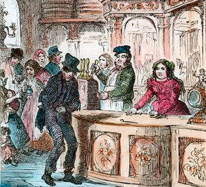 Maison de gin victorienne, fin du 19e ou début du 20e siècle