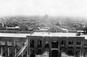 Vue de Bagdad depuis une tour de bloc, 31ème hôpital général britannique, Mésopotamie, Première Guerre mondiale, 1918
