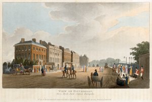 Vue de Piccadilly depuis Hyde Park Corner Turnpike, Londres, 1810