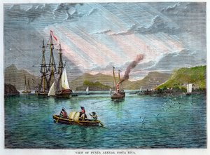 Vue de Punta Arenas, Costa Rica, vers 1880