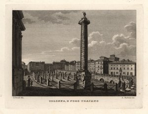 Vue de la Colonne de Trajan et du Forum de Trajan